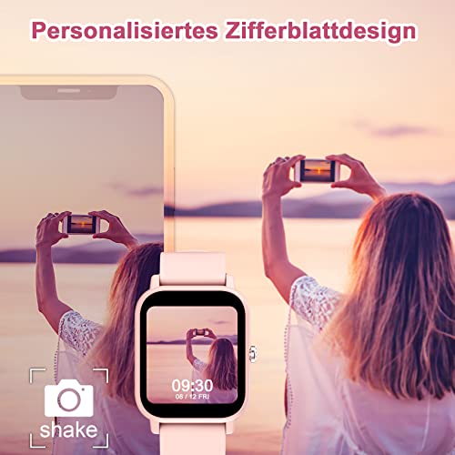 Blackview Smartwatch Damen, Fitness Tracker, 1,3 Zoll HD Voll Touchscreen, Armbanduhr mit Pulsmesser Schlafmonitor, SpO2, Schrittzähler Uhr Sportuhr Stoppuhr Aktivitätstracker für Android iOS, Rosa - Image 3