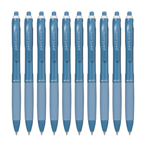 Image of Pentonic B-RT Shades 0.7 mm Ball Point Pen Box Pack | Blue Ink, Pack of 10 x 2 Set