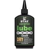 BTAS Ceramic Dry Bike Chain Lube 4 oz -UV Tracer Dye -Road,Mountain Bicycle Lubricant...