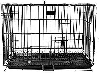 Dog Trust Easy to Move with Removable Tray Iron Cage Crate Kennel for Dog and Rabbit Black, 36 Inch