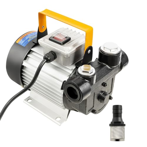 MEHOOSPVN Pompe à diesel 220 V 550 W Pompe à huile électrique Pompe d'aspiration d'huile auto-amorçante 60 l min 2800 tr/min avec filtre Pompe de transvasement Pompe...