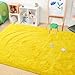 Amearea Premium Soft Fluffy Rug 4x5.3 Feet, Fuzzy Area Rugs for Bedroom, Shag Carpet for Living Room Nursery Kids Room Decor, Comfortable Indoor Furry Dorm Carpets, Yellow