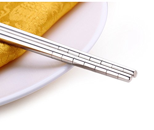 Opacc Pair 14 Inch Stainless Steel Long Chopsticks For Hot Pot Frying Noodle, Super Strong Lightweight Professional #TOP4