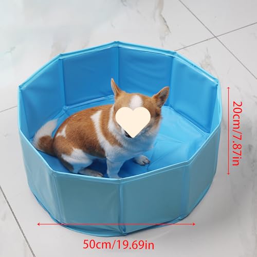 Doggie Wading Pool, Banheira Dobrável em PVC para Cães, Banheira Portátil Para Cachorros Poupa Espaç