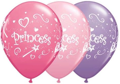 Globos de princesa surtidos rosa lavanda 11 pulgadas látex 100 unidades