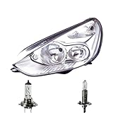 H7 12V 55W PX26d Halogen Scheinwerfer rechts H7/H1 für Galaxy S-Max inklusive OSRAM Lampen mit Elektromotor Stellmotor LWR