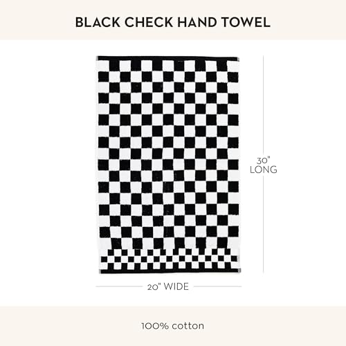 Image of MACKENZIE-CHILDS Cotton Hand Towel, Black-and-White Black Check