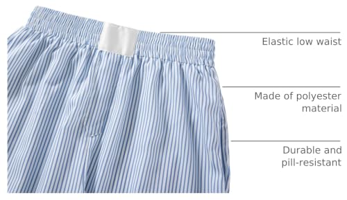 Image of Pivanzore Y2k Plaid Shorts for Women Casual Elastic Waist Aesthetic Lounge Bottom Baggy Pajama Shorts Boxers Sleepwear