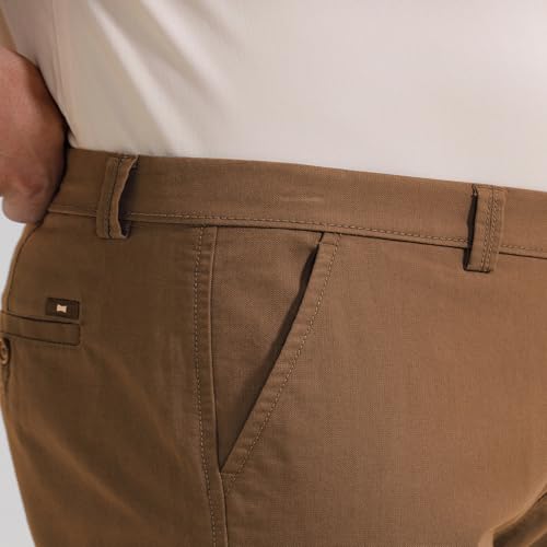 Image of BASICS Premium Cotton Stretch Formal Trousers for Men | Office Pants