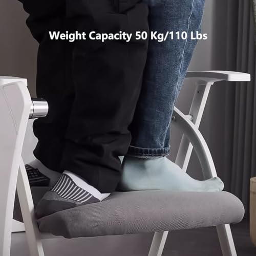 Chaise de bureau pliable ergonomique grise avec tablette - 5
