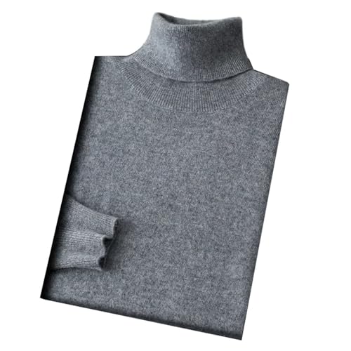 Men's 100 Percent Cashmere Sweater Turtleneck Knit Pullover Loose Warm Business Casual Solid Top