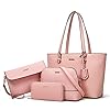 Women Fashion Handbags Wallet Tote Bag Shoulder Bag Top Handle Satchel Purse Set 4pcs