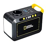 National Geographic Mobile Lithium Ionen Power Station mit USB, AC und DC Anschlüssen 9060100 Schwarz