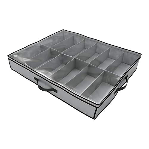 Organizador para 12 pares de calçados com tampa transparente, CST7993, Euro Home