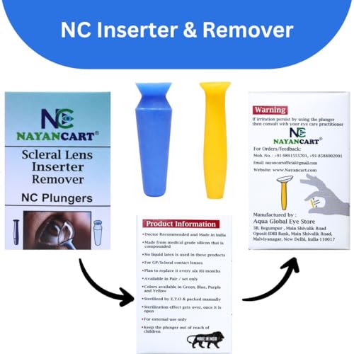 Image of Scleral Contact Lens Insertor & Remover, NC Plungers for RGP Hard & Scleral Lenses, ETO sterilised, Soft Silicon Rubber