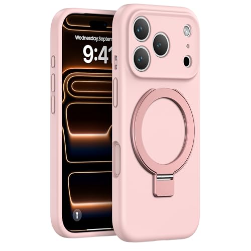 Coque magnétique iPhone 17 Pro Max rose en silicone pour le quotidien actif