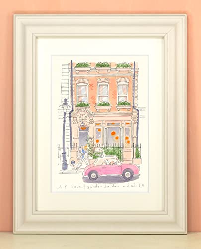 Covent garden London 栗乃木ハルミ (くりのきはるみ) 絵 絵画 水彩画 風景画 壁掛け