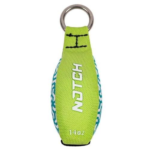 Notch Zero Throw Weight 14oz, Lead-Free with Stainless Steel Weights for Line Setting, Extra-Stitched 1000 Denier Nylon Cordura, Hi-Viz Color Pattern, Welded Ring (NTW2-14)