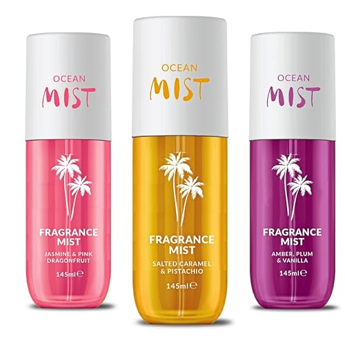 Brazilian Sol fragrance body mist - Jasmine & pink dragonfruit, caramel & pistachio, amber plum & vanilla 3x150ML