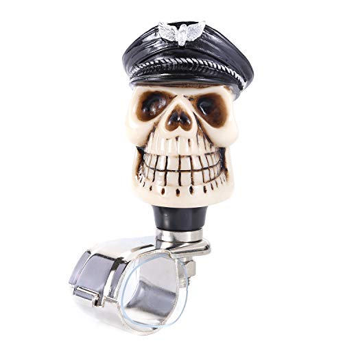 Bashineng 頭蓋骨 ステアリングスピナー パワーハンドルノブ カー用品 トラック樹脂 汎用