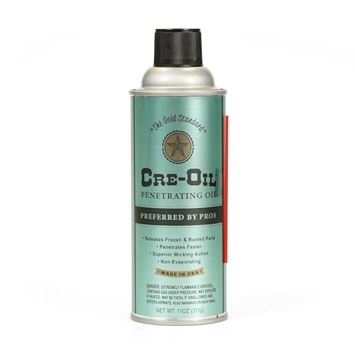 Cre-Oil Penetrating Oil – Low-Viscosity Thread Penetrant for Rusted Bolts, Nuts & Fittings; Bolt Loosener Spray with Residual Lubrication; Automotive & Industrial Use, 11 oz