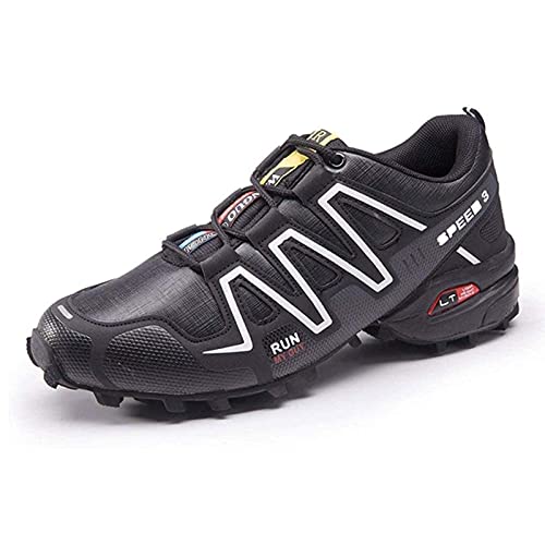 Calzado de Bicicleta Hombre Calzado de Bicicleta de Carretera Calzado de Bicicleta de Montaña MTB, Calzado Casual Calzado de Ciclismo Calzado Deportivo Zapatillas de Bicicleta,Black-44 EU Cover
