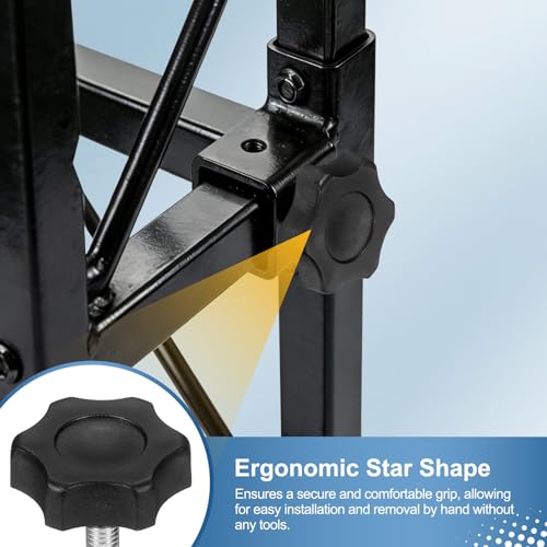 Tornillos de apriete a mano M6 x 10 mm con pernos de estrella para guías 6