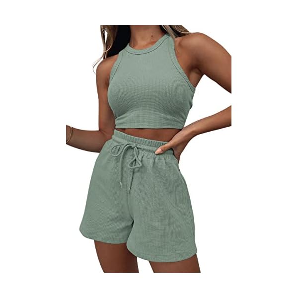 AUTOMET Womens 2 Piece Outfits Lounge Matching Sets Two Piece Linen Shorts Spring Tops 2023 Trendy Clothes Summer Vacation
