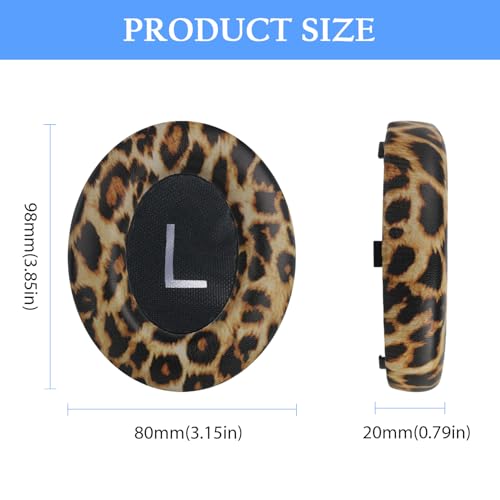 Almohadillas de repuesto Adhiper para auriculares inalámbricos Bose 700/NC700 | Almohadillas extra duraderas de cuero proteico para NC700, con espuma viscoelástica, antitranspirantes y reducción de ruido, estampado leopardo miniatura 5
