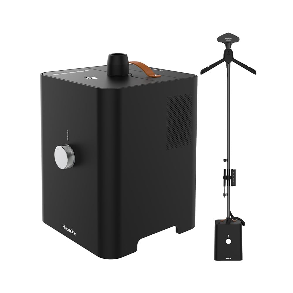 SteamOne SteamCube Steamer żelazko Pro czarne 2900 W - 10 bar | SteamCube profesjonalny parowiec, 2900 W, 10 bar, 125 g/min, pionowy i poziomy, zbiornik 2,5 l, 90 min, EUST01