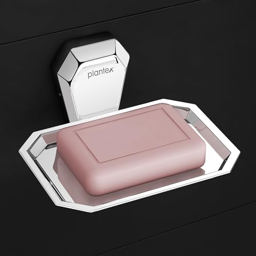 Image of Plantex Soap Holder for Bathroom /304 Grade Stainless Steel Soap Case /Single Soap Dish /Soap Stand /Bathroom Accessories - Pack of 1 (PM-2403, Chrome)