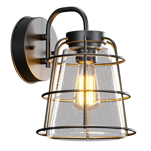 Exterior Wall Light Fixture for Porch Garage Doorway Entryway Courtyard Corridor Hallway, Waterproof Outdoor Wall Lamp Sconce with Opened Bottom, Outside House Wall Mount Lighting