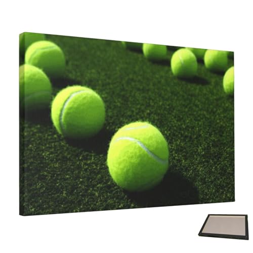 Peinture sur toile tennis décoration murale salon chambre tableau herbe