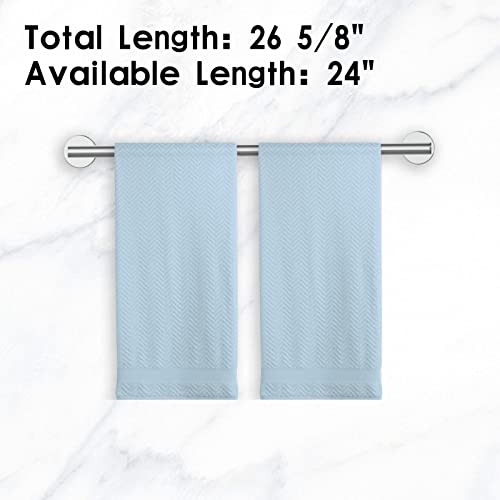 Newfun 24 Inch Polished Chrome Bath Towel Bar, 2Pcs Towel Racks For Bathroom Sus304 Thicken Stainless Steel Towel Holder #TOP1