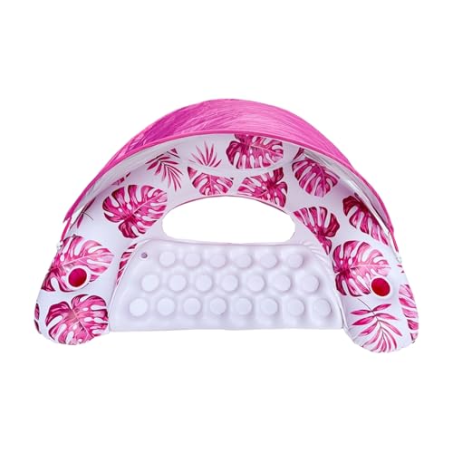 Radeau de natation flottant et hamac de piscine adulte avec toit