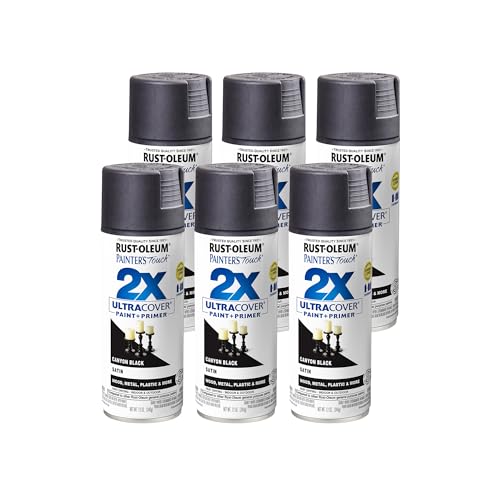 Rust-Oleum Painters Touch 2X Ultra Cover Spray Paint Satin Canyon Black