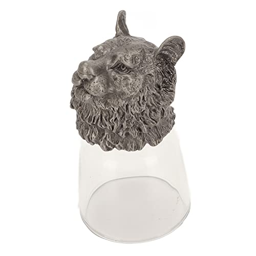 Rosvola Copo de coquetel, copo de uísque com cabeça de animal para casamento (urso)
