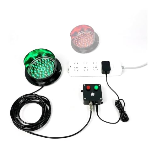 Controlador de semáforo PC IP53 bicolor rojo verde para señalización Stop Go en pared de 240V