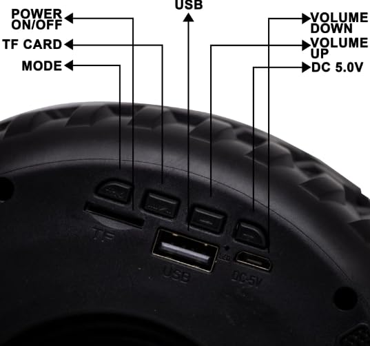 Image of Cyomi CY-666 Super Bass Bluetooth Speaker | 10W Power Speaker with Wheel Design | Bluetooth, USB, Micro SD Card Slot | Portable Wireless Speaker