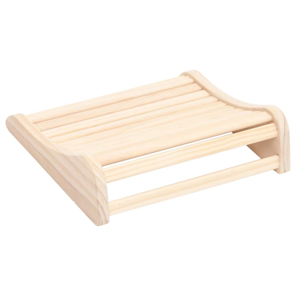 Appui tête de Sauna en Bois Massif de pin Non traité 37 x 33 x 10 cm pour Sauna hammam Spa Bain Vapeur Cabine, Confort du Cou et Maintien Naturel