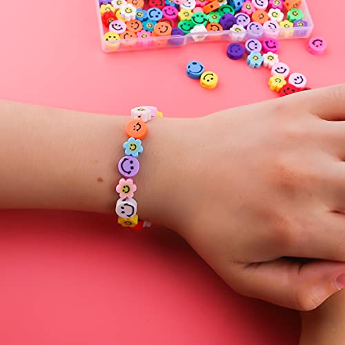 SAVITA 150st Smiley Handgemaakte Kralen Gemengde Kleuren Smiley Polymeer Klei Kralen Polymeer Klei Kralen Smiley Bloem… - Image 5