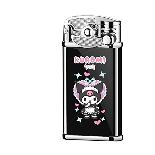 YHSGY Cute Pink Hello Kitty Flashlight Lighter, Jet Lighter, Inflatable Cartoon Windproof Candle Lighter, Cigarette Lighter, Butane Refillable Lighter (Color : C1)