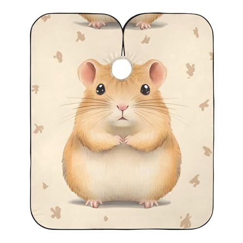 Hezely Cute Guinea Pig Hair Dye Cape, Barber Cape for Adults,Waterproof Salon Cape,Waterproof Hairdressing Styling Hair Cutting, 65