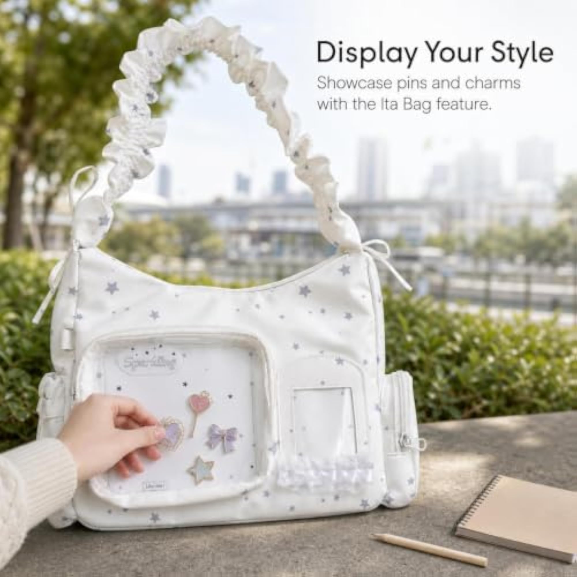 Transparent Ita Bag for Fandom, Small Capacity