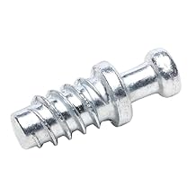 20 Pack Screw-in Dowel Furniture Connector, Zinc, 11/32" 9mm Length for 3/16" 5mm Hole, R014Z