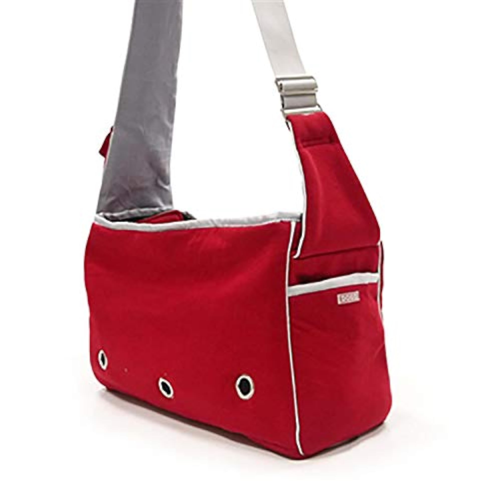 Boxy Messenger Bag, Red