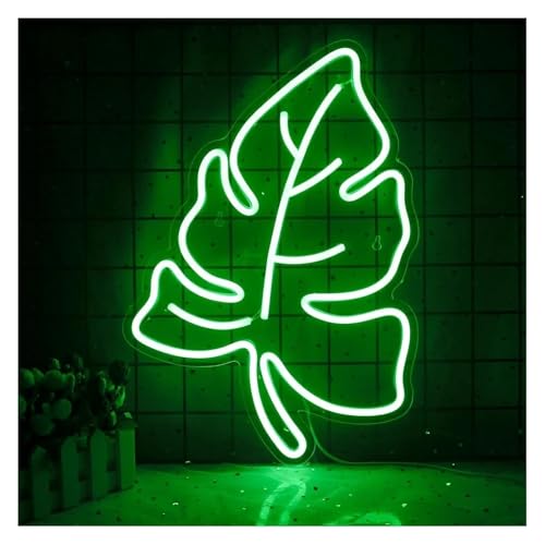 Lampe au neon feuille pour bar a biere ed evenements