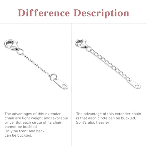 Image of 10k 14k Real Gold 1 inch /1.5 inch /2 inch /2.5 inch /3 inch /4 inch /5 inch Necklace Extender, Necklace Bracelet Extender Chain, Durable Gold Extender Chain, Adjustable Extension Chain for Necklace Bracelet Anklet