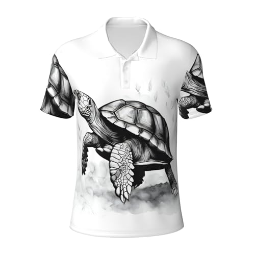Chemise décontractée homme pour la plage et l'été, haut athlétique à imprimé tortue léger