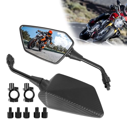 Rutu XN138 Atv Mirrors Motorcycle Mirrors Rear View Side Mirror With M8 M10 Threaded Bolts, Motorcycle Rear View Mirrors Compatible With Bike, Scooter, Atv, Utv, Dirt Bike And More thumb #7